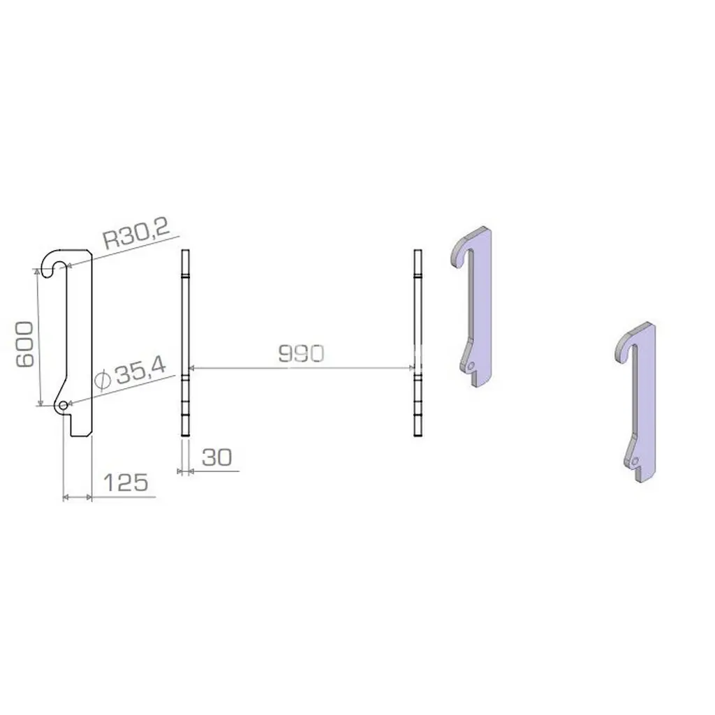 Aanlasdelen JCB / Q-fit, 526-55, 527-55 